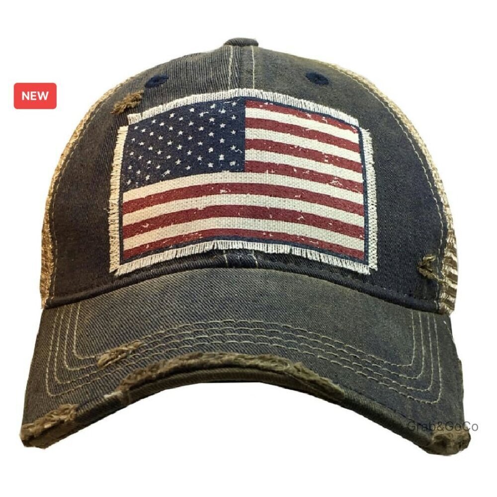 Distressed Trucker Baseball Cap Funny Saying Vintage Style Adjustable Snapback